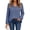 Blue, variant on Women's V Neck Ribbed Knit Long Sleeve Tops Casual Bishop Sleeve Pullover Shirts for Fall Daily Wear