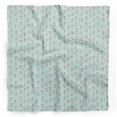 thumbnail image 1 of Bimba Green Leaf Floral Pure Silk Printed Head Bandanas Summer Neck Wrap Scarf 40 x 40 Inches, 1 of 6
