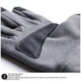 thumbnail image 6 of Autumn And Winter Men And Women Plus Velvet Cold-proof Warm Polar Fleece Outdoor Sports Riding All-finger Gloves Gray L, 6 of 7