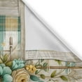 thumbnail image 3 of Ambesonne Cottagecore Valance & Curtain 3 Pcs Set, Home Lettering Floral, 55"x24", Mint Green Coconut Khaki, 3 of 7