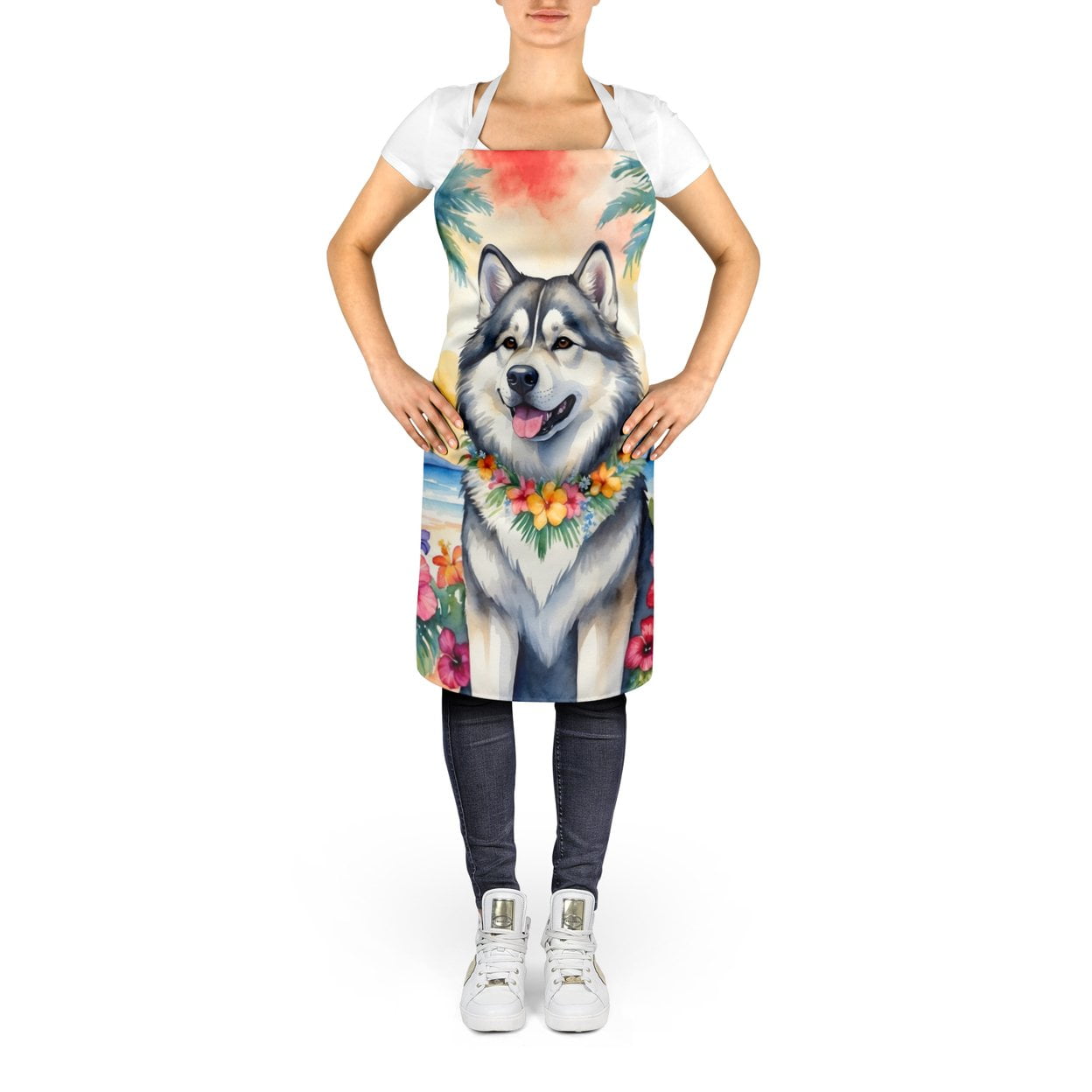 Alaskan Malamute Luau Apron