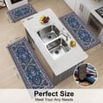 thumbnail image 3 of Findosom 3pcs Washable Kitchen Rug Set,Non-Slip Floral Boho Kitchen Mats Kitchen Runner Rug Floor Carpet for Hardwood Floor,Sink,Entryway,Bathroom,Home Decor,20"x32"+20"x48"+20"x59", 3 of 8