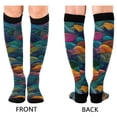 thumbnail image 4 of FORMRS Womens Knee High Socks Casual Long Thick Travel Daily Wear, 1 Pair, Colorful Waves Pattern, 4 of 6