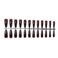 thumbnail image 1 of Qarigey 24 piezas extra largas prensa en uñas artificiales DIY sólido duradero resistente a los arañazos francés elegante acrílico Juegos de manicura 10 rojo oscuro, 1 of 6