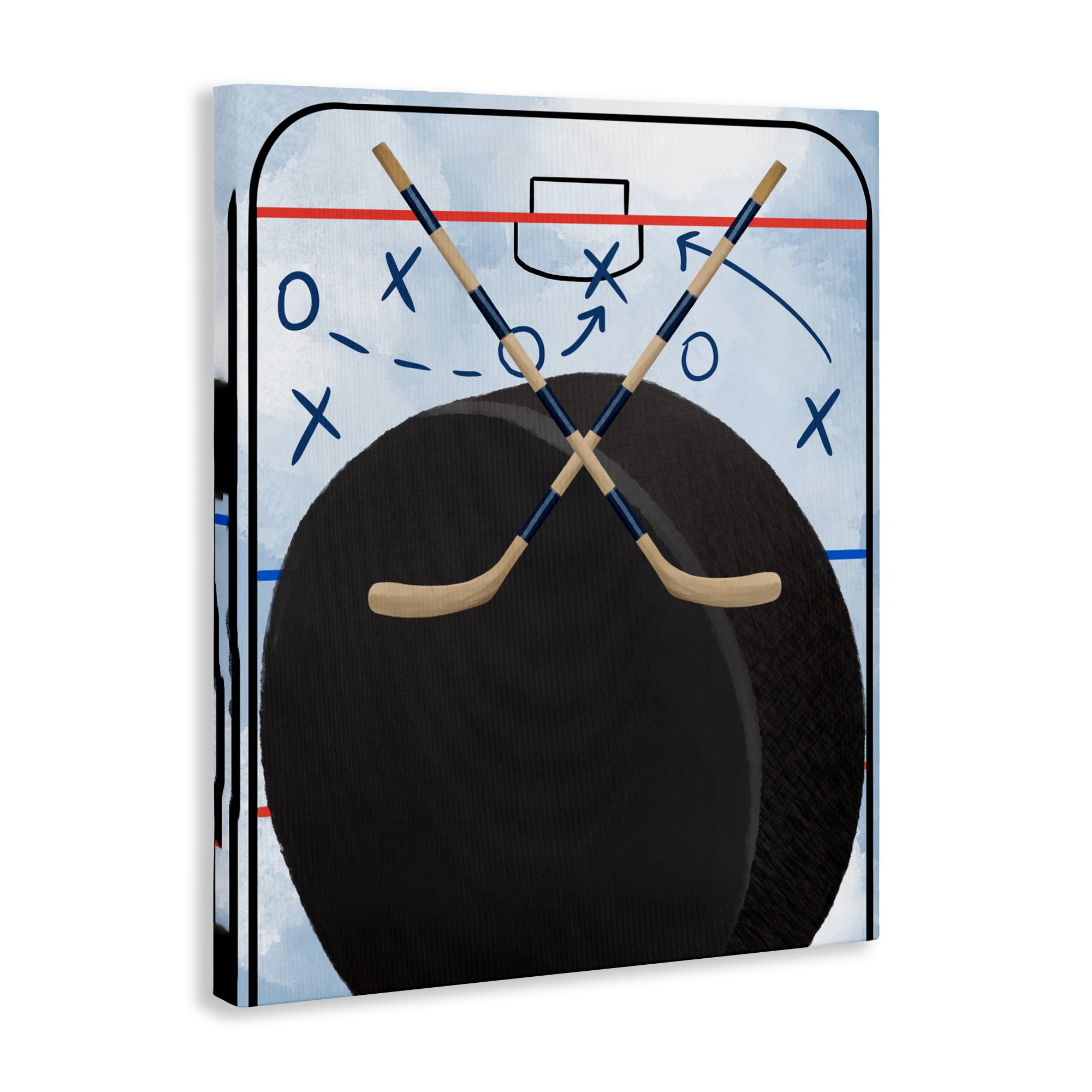 Stupell Industries Hockey Rink Tactics Canvas Wall Art, design by Jennifer Stith