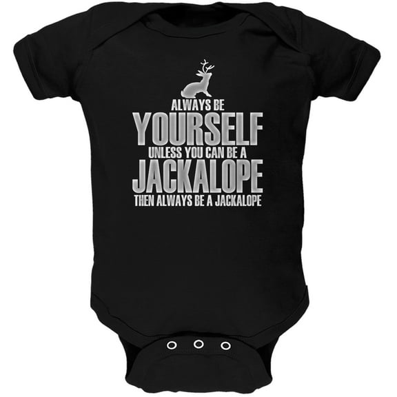 Always Be Yourself Jackalope Black Soft Infant Bodysuit - 9-12 months