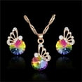 thumbnail image 5 of Butterfly 3-Piece Necklace Earring Set 8.27-19.69in Trendy Women's Fashion Jewelry Gift, 5 of 5