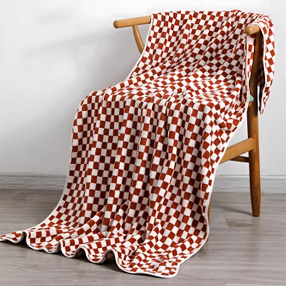 Oggfader Bath Towels on clearance Checkerboard Grids Velvet Bath Towel Thickening Does Not Lose Hair Bibulous Big Bath Towel For Home Use Red