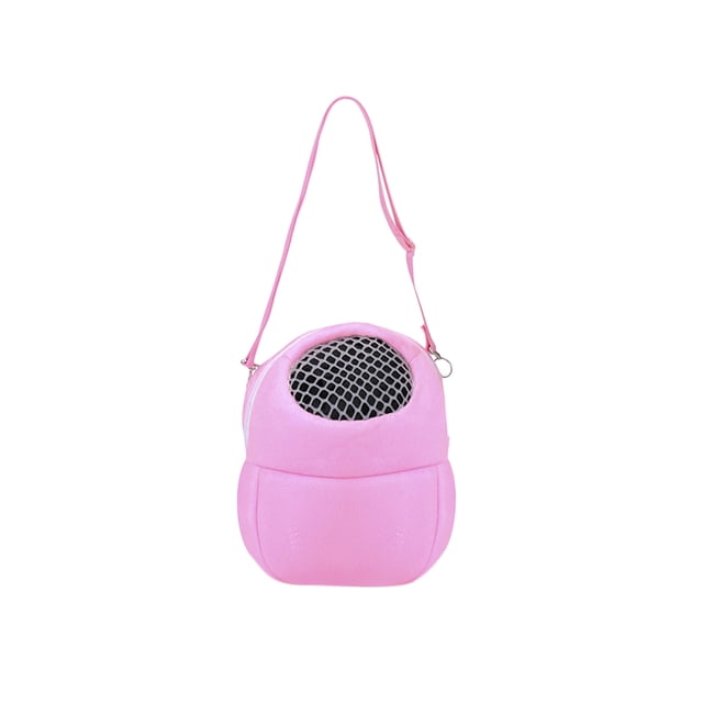 1 bolsa pequeña de peluche para transportar mascotas al aire libre, tipo bandolera, para guardar hámsteres, suministros para mascotas, para uso doméstico y comercial (L)