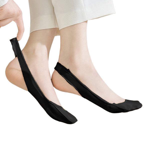 Ball of Foot Cushioned Low Cut Liner Socks Women's Nonslip Strap Half Toe Socks