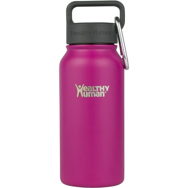 Healthy Human 16 oz Water Bottle Keeps Liquids Cold 12 Hours, Hot 6