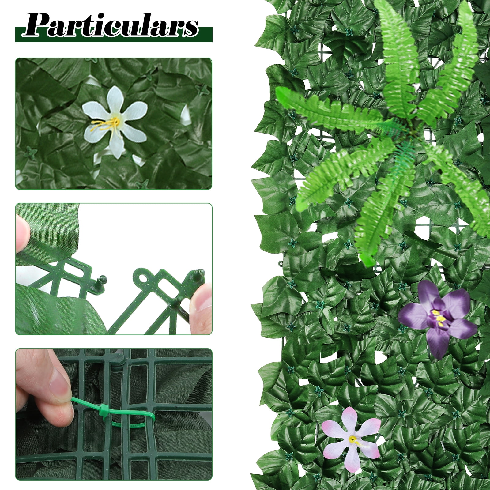 188.4" X 23.6" Ivy Privacy Fence Backdrop Decoration Flower Artificial Plants Balcony Outdoor