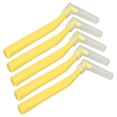 thumbnail image 2 of 5 cepillos interdentales en forma de L, limpieza eficaz, eliminación de placa, cepillo para aparatos dentales, color amarillo, 2 of 14