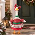 thumbnail image 4 of Qwtwty Christmas Porch Goose Costumes 23" Funny Porch Goose Clothes for Yard Outdoor Patio Statue Christmas Holiday Decor, 4 of 7