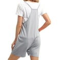thumbnail image 3 of MAWCLOS Combinaison Short pour Femmes à Jambes Larges, Combinaison Sans Manches, Combinaison Ample de Plage, une Pièce, Justaucorps, Gris Pâle, L, 3 of 3