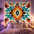 thumbnail image 2 of Symmetrical Geometric Pattern on Cream Background, Dramatic Boho for Boho Decor Lovers, Radiating Arrow Wall Art, Housewarming Gift Tapestry Wall Hanging for Living Room and Bedroom, 2 of 7