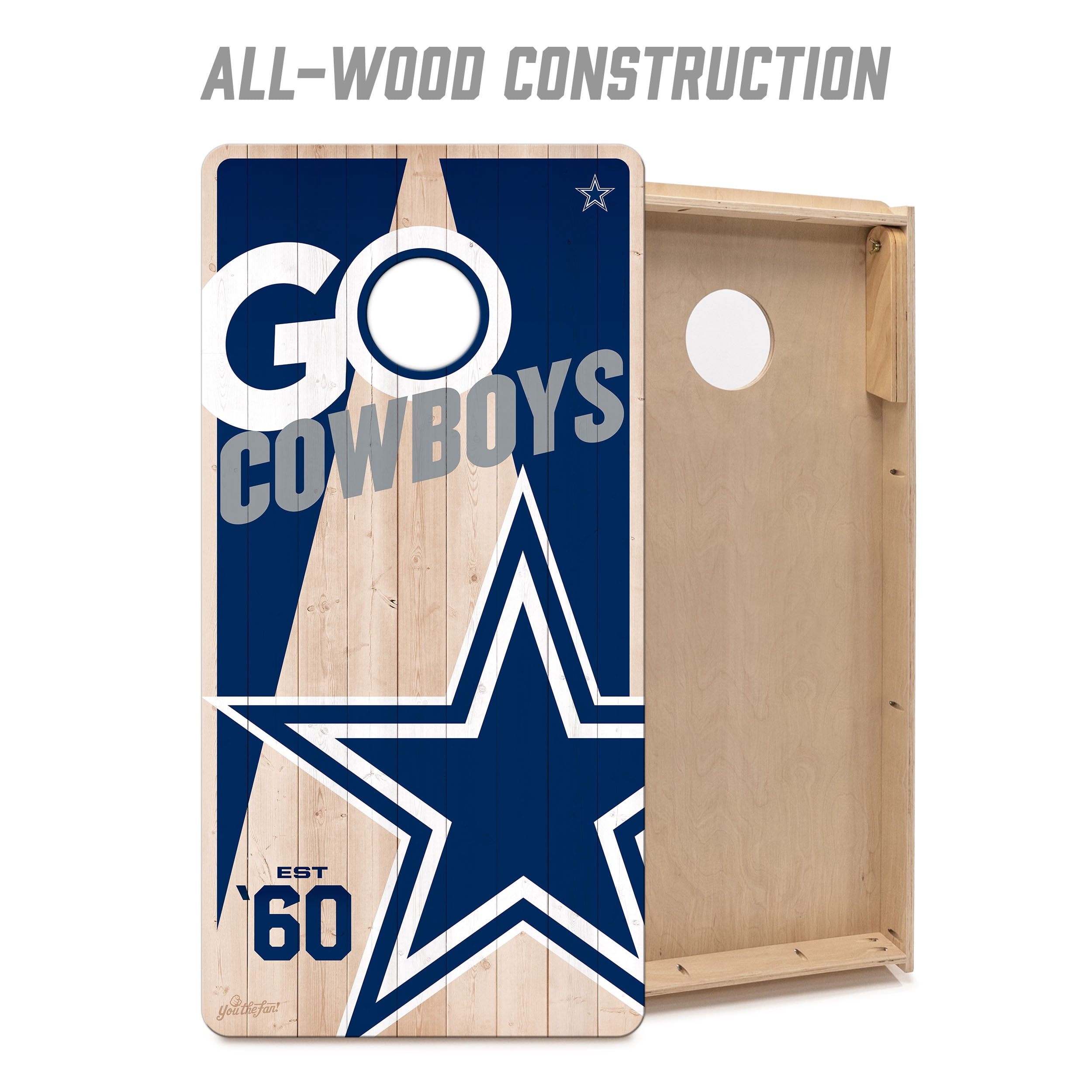 YouTheFan NFL Dallas Cowboys 2' x 4' Cornhole Game No Bags