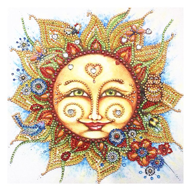 Diamante pintura 5D DIY forma especial sol punto de cruz mosaico artesanía Kits