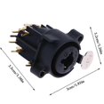 thumbnail image 3 of 1pc Combo XLR&635mm Jack Connector Panel Mount Chassis Connector for Microphone/MIC/Audio/Video System Zinc Alloy+Pure Copper, 3 of 5