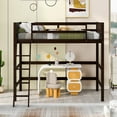 thumbnail image 6 of Aukfa Twin Loft Bed, Wood Bed Frame for Dorm Kis Teens College, Modern - Espresso, 6 of 8