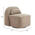 thumbnail image 2 of Pemberly Row Contemporary Engineered Wood Kakao Swivel Chair Olive Brown, 2 of 4