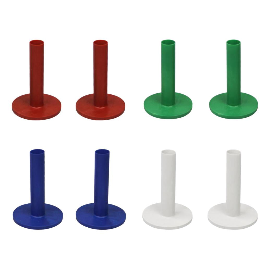 Dualoai 8 Pieces of Rubber golf professional tees Holder Range Driving Practice Mat Size 78mm