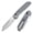 Gray, variant on Tenable Shard Folding Pocket Knife with Clip, 3.47'' Blue Coated 14C28N Blade,Secure Crossbar Lock,Jade G10 with Purple Motif Handle,T1006V9