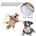thumbnail image 2 of Stuffless Dog for , Crinkle Squeaky Dog Chew Squirrel Plush Dog Toy with Rope Knots for Small, 2 of 8