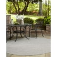 thumbnail image 3 of Rugs.com Outdoor Solid Collection Rug – 4 Ft Round Light Gray Flatweave Rug Perfect For Kitchens, Dining Rooms, 3 of 6
