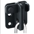 thumbnail image 1 of Sliding Door Lock Padlock Hasp Door Lock Latch Buckle Lock Anti-Theft Hook, Stainless Steel Matte Black Finish,, 1 of 5