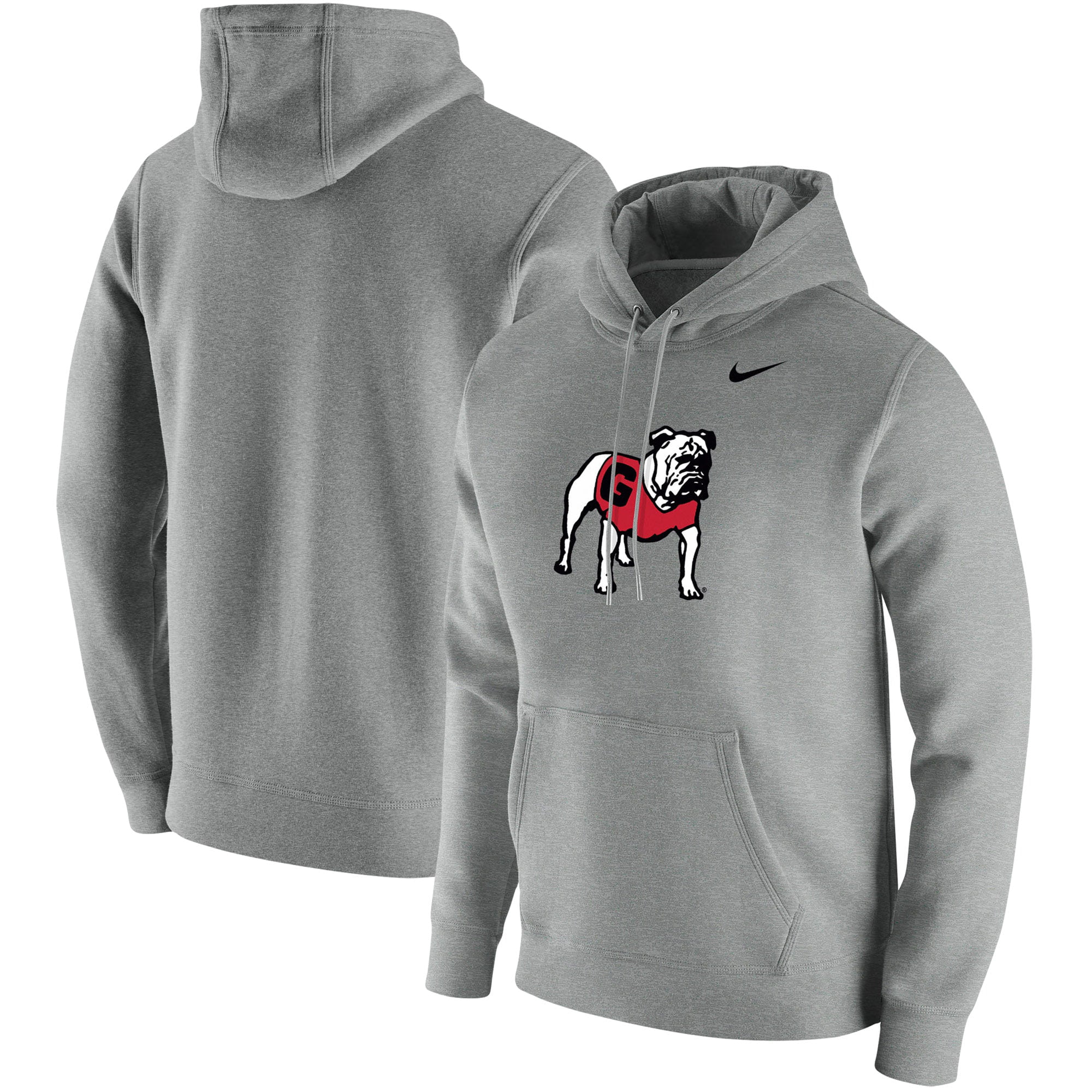 Georgia Bulldogs Mens Full Zip Hoodie Midweight Ultra Soft Hooded Sweatshirt