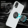 thumbnail image 2 of for iPhone XR Case, 360° Rotatable Ring Holder Kickstand Dual Layer Military-Grade Drop Tested Protection Support Car Holder Mount Magnetic Absorbing Bumper Phone Case, Silver, 2 of 7