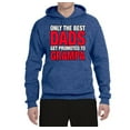 thumbnail image 2 of Wild Bobby,Only The Best Dads Get Promoted to Grampa, Father's Day, Unisex Graphic Hoodie Sweatshirt, Vintage Heather Blue, Small, 2 of 3