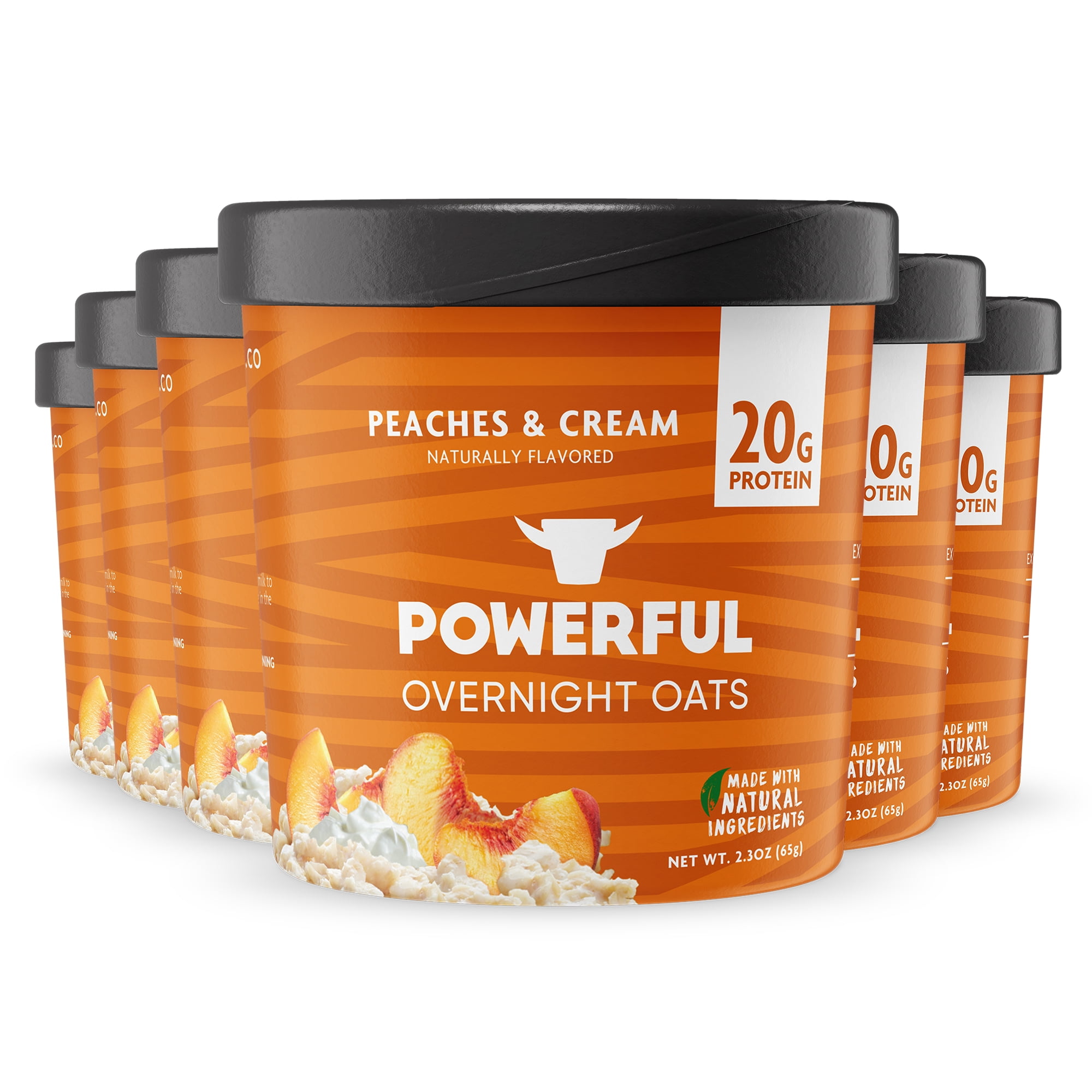 Powerful Overnight Oats Oatmeal Cup, High Protein, Whole Grain, Kosher