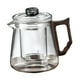 thumbnail image 3 of Tetera de vidrio de borosilicato de alta calidad, jarra de agua de 600 ml con colador, elegante tetera de hojas sueltas. Claro, 3 of 9