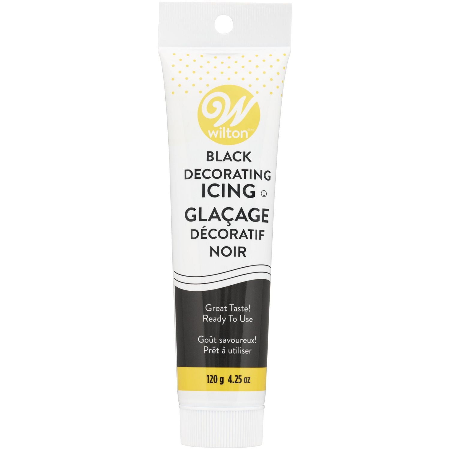 Wilton Black Ready-to-Use Icing Tube, Black Icing, 120 g (4.25 oz)