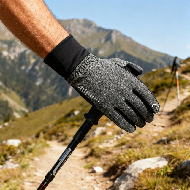 ERK Windproof Winter Ski With Fleece For Cold Weather Slip Grip Thermal Insulation And Wind Blocking Hand Warmers For Outdoor Sports
