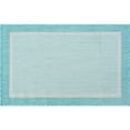 thumbnail image 3 of Bliss Rugs Solid Border Indoor Outdoor Rug Low-Profile Floor Mat for Patio, Entrance, Front Door |Aqua, 2' x 3', 3 of 8