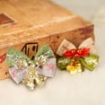 thumbnail image 5 of CUITING 15 Pieces Christmas Bow with Bells Mini Ribbon Bows Burlap Wreath Bows Wrapping Bows Hanging Xmas Wreath Bowknot Ornament for Christmas Tree Presents Decorations, 5 of 5