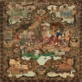 thumbnail image 1 of Ahgly Company Indoor Square Traditional Bronze Brown Animal Area Rugs, 6' Square, 1 of 6