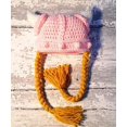 thumbnail image 1 of Sombrero vikingo de ganchillo para niñas, recién nacidas y adultos, con trenzas, divertido, hecho a mano, cuerno vikingo de dibujos animados, de punto, sombrero de navidad para bebé, 1 of 1