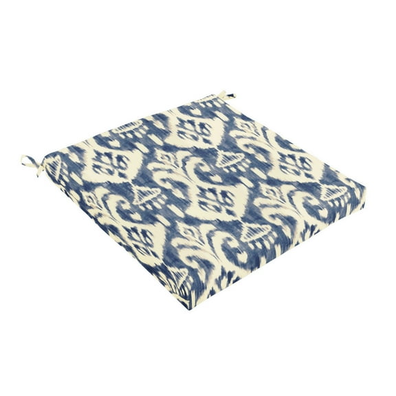 Sorra Home Indigo and Cream Indoor/Outdoor Cushion, Bristol