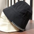 thumbnail image 3 of CoCopeaunts Men Bucket Hat Line Edge Brim Fisherman Hat Solid Color Black Bucket Cap Women Summer Sun Protector Basin Hat, 3 of 8