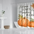 thumbnail image 2 of Autumn Leaves Fall Pumpkin Shower Curtains,Reusable Show Curtain with Hooks Friendly Polyester Fabric Bathroom Curtains for Thanksgiving Day Fall Party Home Decor, 2 of 5
