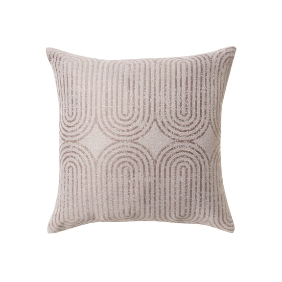 Beautiful 18" x 18" Decorative Outdoor Pillow by Drew Barrymore, Stone