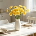 thumbnail image 5 of MMJ Artificial Daffodil Bouquet 2 Pack 8 Stems Each 14.1in for Wedding Home Table Centerpiece Decor Fake Flower, 5 of 6