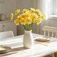 thumbnail image 5 of 8-Stems Artificial Daffodil Hand-Tied Bouquet Wedding Bouquet Home Decor And Table Centerpiece Artificial Green Plants, 5 of 6