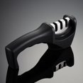 thumbnail image 5 of Jinsinto Knife Sharpener, 3 in 1 Professional Knife Sharpener, Manual Knife Sharpener Sharpener, Knife Sharpener for Stainless Steel Knives of All Sizes(Black), 5 of 5