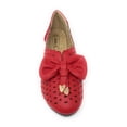 thumbnail image 4 of Victoria K Women's Diamond Cut Out With Embossed Bow Ballerina Flats, 4 of 5