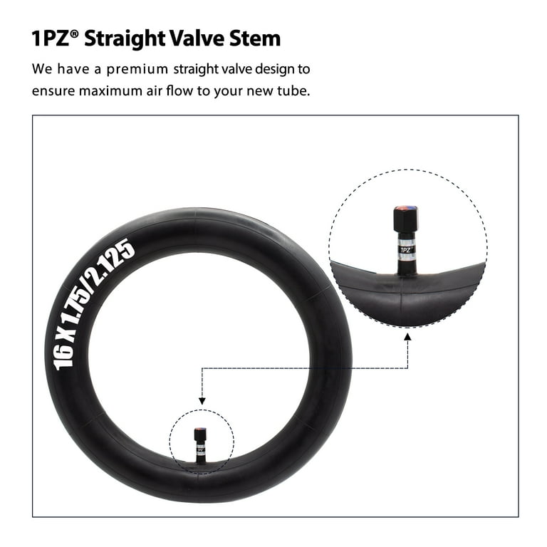 1PZ Two Inner Tube For 16x1.75 16x2.125 Swagtron EB7 Folding